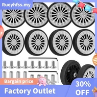 Excellent 8 Pcs Luggage Wheels Replacement 55mm/2.17in Suitcase Replacement Double Wheels Casters Lu