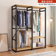 superior productsSimple Wardrobe Home Bedroom Full Hanging Open Steel Frame Assembly Rental House Small Apartment Storag