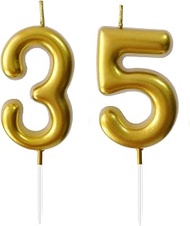 2.36" 35th 53th Number Candles Birthday Gifts for Women Men Birthday Decorations Birthday Candles Nu