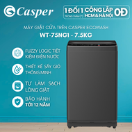 [LẮP 0Đ HCM/HN] Máy giặt cửa trên Casper 7.5kg EcoWash WT-75NG1 - Chính hãng - Bảo hành 2 năm