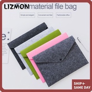 LIZMON Document Bag, With Buckle Felt Felt Folder, Portable Large Capacity A4 Archive Folder File
