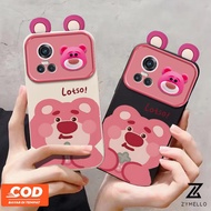 Case OPPO Reno 11 5G Reno11 Pro Reno 10 5G Reno 10 Pro 5G Reno 8T 5G Reno 8T 4G Reno 8Z 5G Reno 7Z 5G Reno 6Z 5G Reno8 Reno5 Reno4 Reno7 Reno 6 Cartoon Strawberry Bear Anti Drop