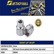 Socket 1/4" DR 6 PT 11mm JETJO TOOLS 200446 / Socket 1/4" DR 6 PT LAKONI PRO