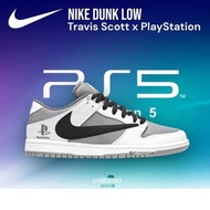 👟NIKE DUNK LOW X Travis Scott X SONY PS5倒勾三方聯名款 灰黑 2023年款色 男女通用款 低筒籃球鞋