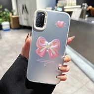 Case For OPPO A52 A72 A92 A54 A55 Pink Bow Phone