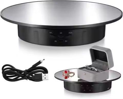 Rotating Display Stand 360 Electronic Turntable Display Spinner Stand with 7.87inch/17.6lbs Load Mir