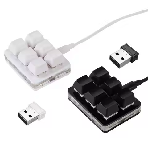 Custom 6 Keys Keypad Type C Wireless Bluetooth 4.2 Programming Macro Mechanical Keyboard For Gaming 