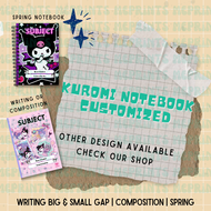 Kuromi Sanrio Customized Notebook spring, composition, writing notebook