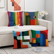 Nordic Rainbow Geometric Pillow Case 45x45cm 1pc/4pcs - Modern Art Soft Cushion Cover Home