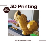 Mini soccer boot with ball trophy