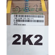 Metal Resistor 2K2 1/4Watt MF 1/4W T52-2K2-1% Taiwan Resistor