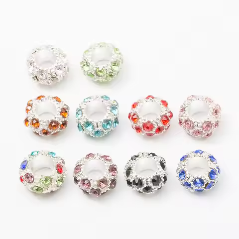 10Pcs/Lot Silver Plated Charms Beads European DIY Beads Fit Pandora Charms Bracelets & Bangle Fashio