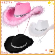 RUTHNISSI Cowgirl Hat Sequin Funny Cowboy Accessory Cosplay Performance Sequin Cowgirl Hats