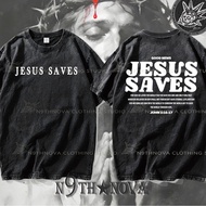 24h Shipping N9THNOVA Christian Jesus Good News God Loves You Washed Pure Cotton T-shirt Vintage 1