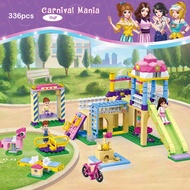 336pcs Crazy Amusement Park Carnival Amusement Park Model Compatible Lego DIY Assembling Building Bl