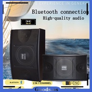 Wooden box 6.5inch Subwoofer Karaoke set home teater Speaker Bluetooth Sing With 2 Wireless Microphone Family KTV System