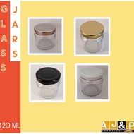 RETAIL Glass Jar 120ml WITH PLASTIC SEALER sold per 12 pieces