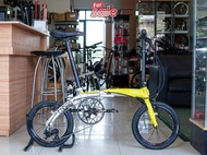 Fnhon Tornado Silver - Yellow VBrake Sepeda Lipat 16" inch Fullbike