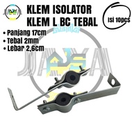 L-Clamp BC Isolator Contents 10pcs Cable Clamps Lightning Protection Grounding Rod Clamp Rod Groundi
