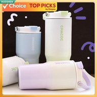 600ml/900ml Tumbler Bertebat dengan Jerami & Pemegang – Cawan Vakum Keluli Tahan Karat 304, Dinding 