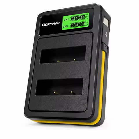 DMW-BLH7 Dual Battery Charger For Panasonic Lumix DMC-GM5 GF7 GF8 GF9 LX10 LX15 Lithium Ion Battery 