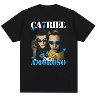 CA7RIEL&PACO AMOROSO Men's and Women's Fashion Street Hip Hop Style Cotton T-shirt