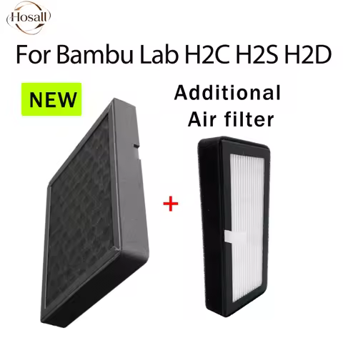 Air Filter Bambulab H2C H2S H2D Upgrade HEPA Activated Carbon Seals Opened Area Filter Element Clean