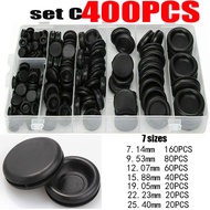 170/200/400pcs Rubber Grommet Assortment Firewall Hole Electrical Wire Gasket Kit for Plug and Cable