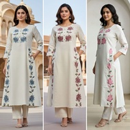A-Line 2 piece kurta pants with pocket