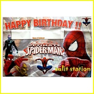 ❂ ۞ ♧ SPIDERMAN THEMED HAPPY BIRTHDAY PARTY BANNER TARPAULIN POSTER DECOR favor need supply decorat