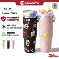 MODOFO 40oz Tumbler Thermos Bottle with Straw Aesthetic Tumbler Botol Air Tahan Sejuk modofo botol t