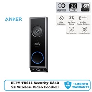 Eufy Security Video Doorbell E340-T8214 | Dual Cameras | 2K Full HD Wireless Video Doorbell