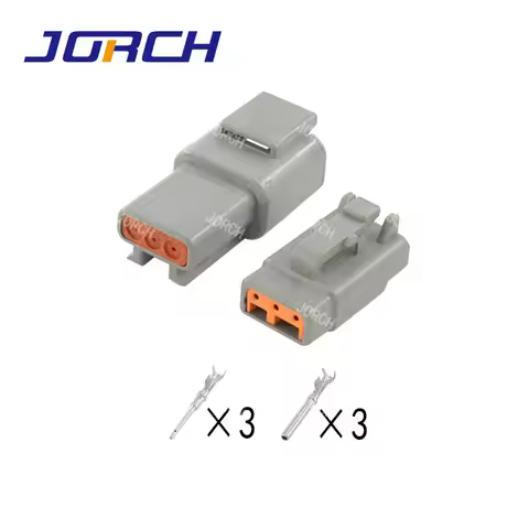 5 sets 3Pin Deutsch DTM Wire Connector Gray Waterproof Female Male Auto Plug DTM06-3S/ATM06-3S DTM04