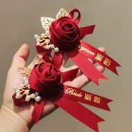 Wedding Supplies Corsage Premium Corsage Full Set Groomsmen Bridesmaid Wedding Bride Groom Corsage B