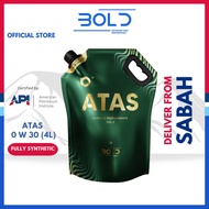 [SABAH] BOLD ATAS 0w30 4L Top API SP Fully Synthetic Engine Oil Car Minyak Hitam Honda Toyota BMW