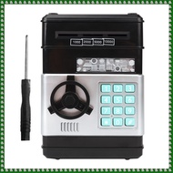 (CEUO) 1 Set Black Piggy Bank Cash Coin Can ATM Bank Coin Money Bank for Kids Gift Black