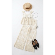 INFINITY : Luna Lace Set (Luna) 2-Piece Full Embroidered Fabric Very Premium Work Wear It And Look S