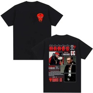 T-Shirt Grafik Album Rapper Hades 66, Fesyen Gothic Lelaki, T-Shirt Hip Hop, T-Shirt Kasual Lengan P