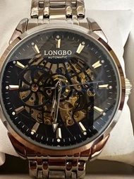 LONGBO地圖鏤空款機械錶保證原廠公司貨
