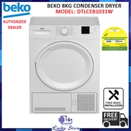 BEKO DTLCE81031W 8KG FRONT LOAD CONDENSER DRYER REVERSE DRUM ACTION FREE DELIVERY