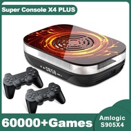 Super console X4 Plus plug and play retro gaming console, providing 60000 games for MAME/ARCADE/Sega Saturn/DC 4K/8K 11 TV box