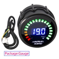 DFGHY เกจวัดสำหรับรถแข่งอัตราส่วนของเชื้อเพลิงในอากาศ10:1 AFR Meter 52มม. 0258006028กับ Narrowband O