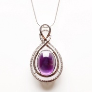 【雅紅珠寶】蕙質蘭心天然紫水晶項鍊-925銀飾