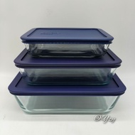 PYREX SIMPLY STORE RECTANGULAR GLASS STORAGE 6PCS
