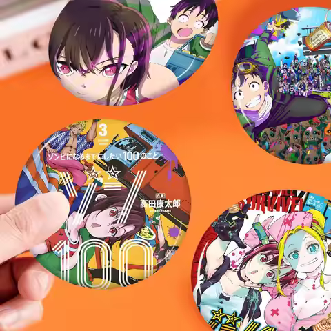 Popular Z-Zom Anime 100 Adventure Creative Tinplate Soft Button Pins Animal Icon Brooch Lapel Backpa