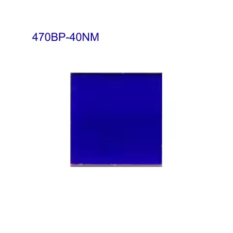 470NM Bandpass Filter 40nm Square =8 x 8mm/67x67mm Thick-1.0MM High Transmittance for Laser Instrume