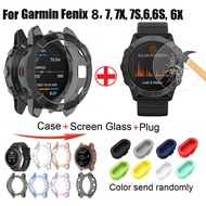 Case+Glass+Dust Plug For Garmin fenix 8 Case Garmin Fenix 7 Case / Fenix 7X / Fenix 7S / Fenix 6 / F