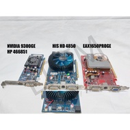 AMD/NVIDIA GRAPHICS CARD 4850/EAX1650/9300GE AND GRAPHIC CARD FAN (USED)