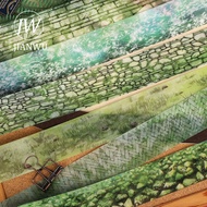 JIANWU 40mm*200cm Vintage Floor Wall Tiles Plant Stone Landscape Material Collage Washi Tape Creativ