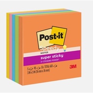 3M Post-it Super Sticky Notes Cube 3x3 [90s x 5 Pads]